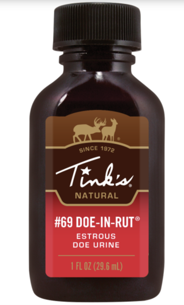 Tink’s #69 Doe-in-Rut Estrous Doe Urine ~ 1oz/29.6ml Plastic Bottle with Squirt Top